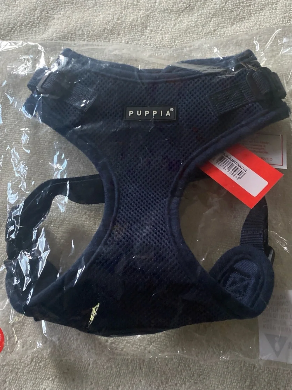 Puppia Navy Mesh Harness for  large dog Pets